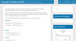 Desktop Screenshot of cascadedachs.org